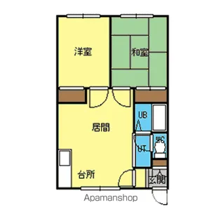 コーポ高田A【203号室】の間取り