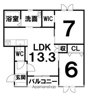 IRUNE(イルネ)【2階】の間取り