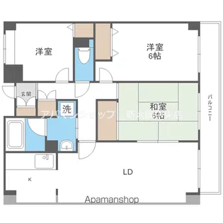 グランエスペランサ千里【5階】の間取り