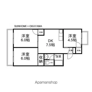 メゾン新福【3階】の間取り