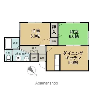 サニーハイツカゼハレ【202号室】の間取り