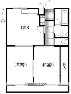 ラクーンパレス【104号室号室】の間取り