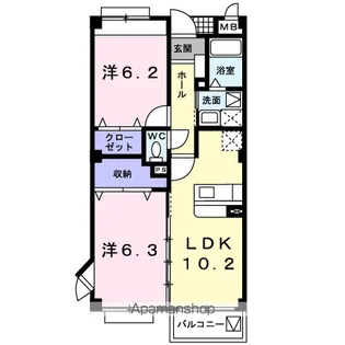 レジデンス せんゆう【1階】の間取り