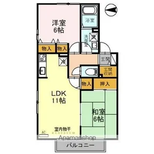 グリーンパーク笹目【2階】の間取り