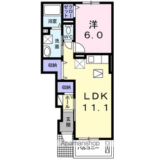 プランドール【1階】の間取り