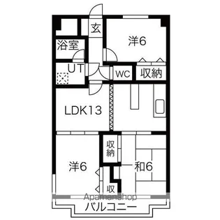 コンフォトゥールⅡ【203号室】の間取り