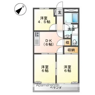 グレースタウンⅠ【2階】の間取り