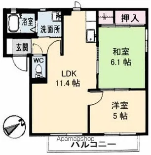 グレイス光 A棟【2階】の間取り