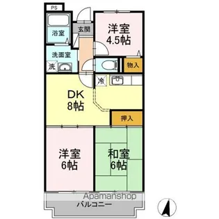 グランメール津田山【2階】の間取り