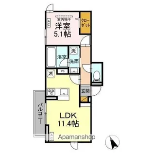 DーZEPHYR(ディーゼフィア)【3階】の間取り