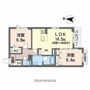 レフィシア堀川小泉【2階】の間取り