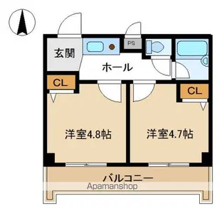 アソシエ横浜【3階】の間取り