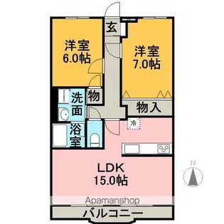 ハートフルマンションNO1【2階】の間取り