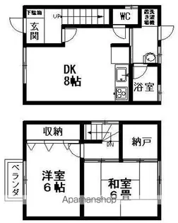 アイネストハイムA【1号室】の間取り
