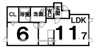 ラビータ17【F号室】の間取り
