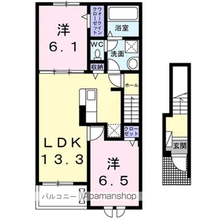 サニー・スクエアA【2階】の間取り