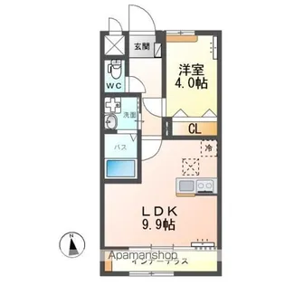 ラウレア【1階】の間取り
