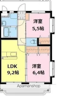 ファミリアODO【205号室】の間取り