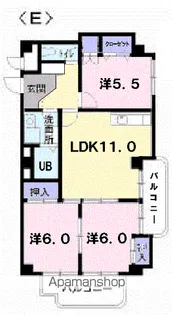 パステルビラ光陽【2階】の間取り