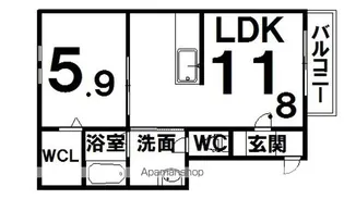 NAGOMI【205号室】の間取り