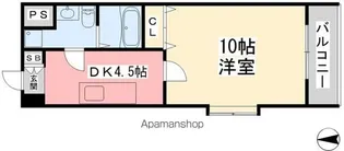 1LDKの間取り画像