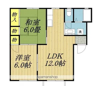 コーポキタハラ【103号室】の間取り