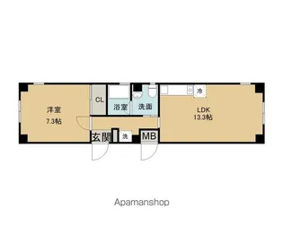 ヒルヴィスタ三滝【4階】の間取り