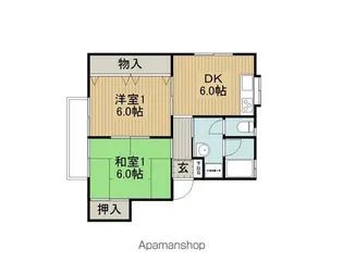 ハイツコスモス(四賀)B棟【B202号室】の間取り
