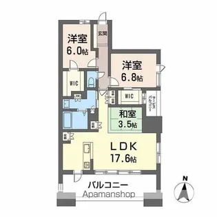 NUDGEONE.照葉【7階】の間取り