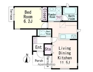 パインB棟【1階】の間取り
