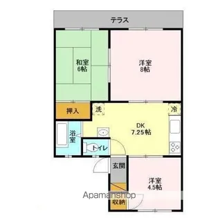 神取ハイツ【1階】の間取り
