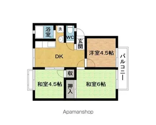 耕田ハイツB【2階】の間取り