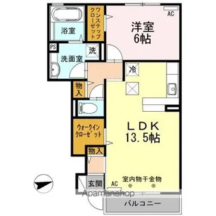 ルミナス北山【1階】の間取り