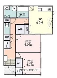 静岡県静岡市清水区三保松原町【テラスハウス】の間取り