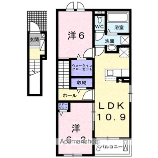 クラール牛神 B【2階】の間取り