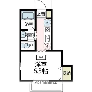 グリーンハイツ【101号室号室】の間取り