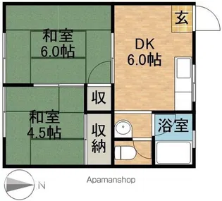 メゾンあずさ【2-C号室】の間取り