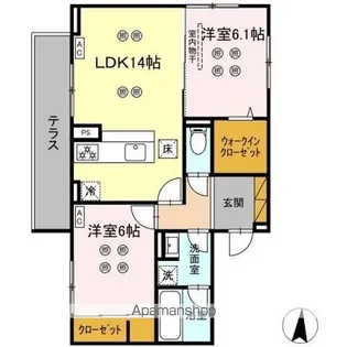 ローテ ベルク【1階】の間取り