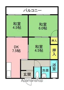 谷嶋ハイツ【1階】の間取り