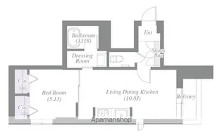 ベレオ仙台駅東【201号室】の間取り