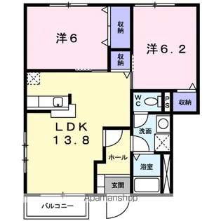 ボスケット【1階】の間取り