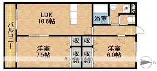 マンション柏【2階】の間取り