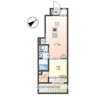 埼玉県熊谷市三ヶ尻【アパート】の間取り