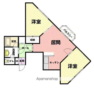 ハイデンス7条【403号室】の間取り