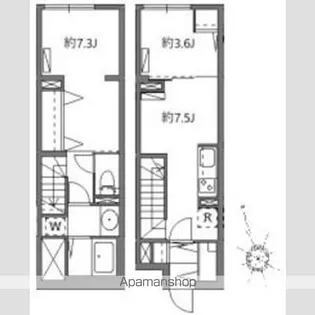 ソラシアレジデンス学芸大学Ⅱ【102号室】の間取り