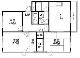 メゾンドララバイ【1階】の間取り