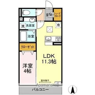 パーチェGINANⅢ【1階】の間取り