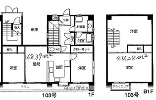 マンション・トイピア【1階】の間取り