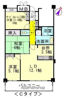 レゾナンス庚午【602号室】の間取り