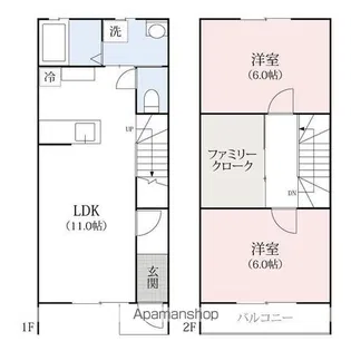 カーサ・ウェイルB【B-1号室】の間取り